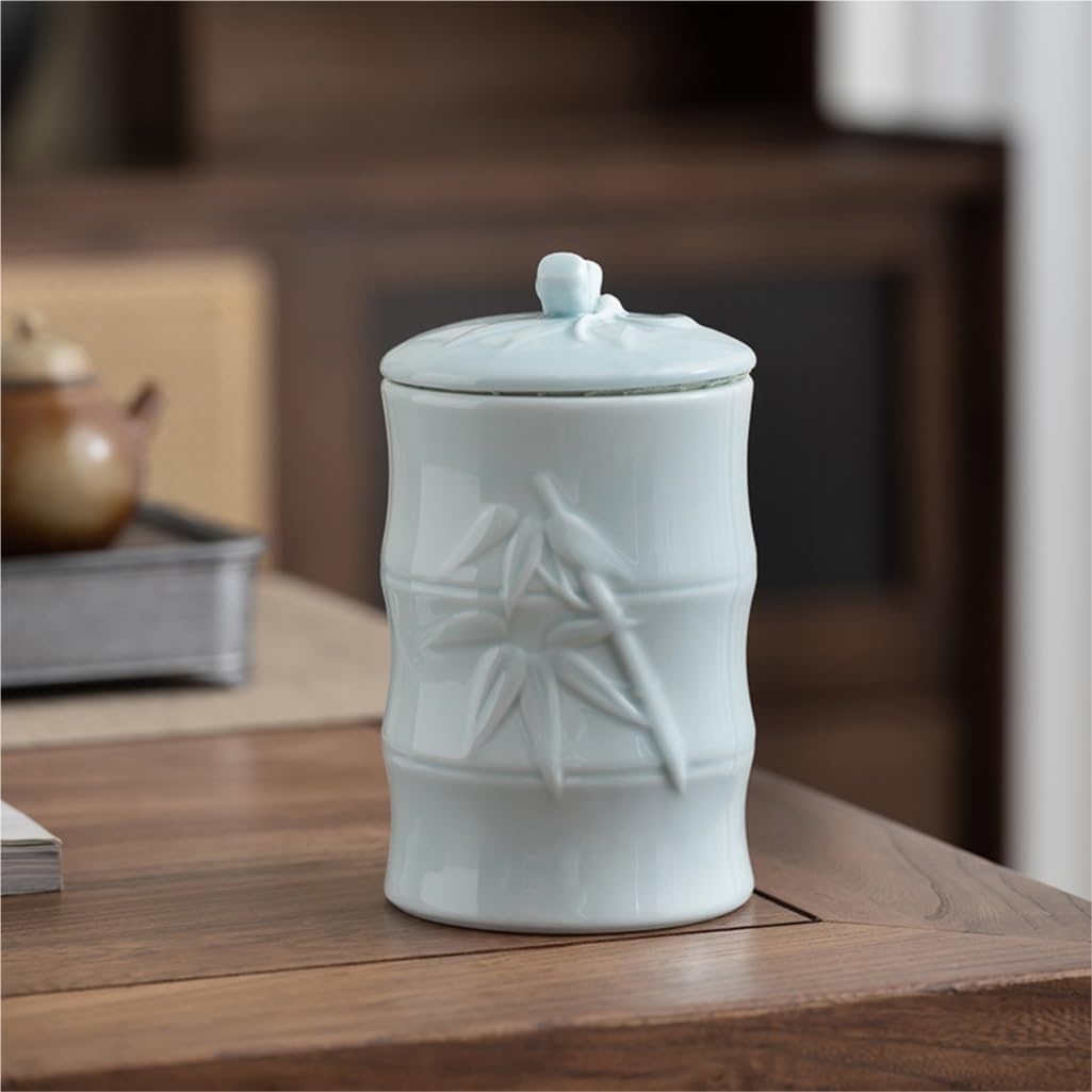 SONGCHAO Sugar Jar Embossed Polygonatum Tea Cans Household Kitchen Food Storage Cans Sealed Cans Loose Tea Storage Container Cans Tea Canister (Color : B)