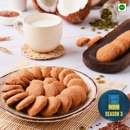 Image of Artinci Coconut Cookies (185g), Sugar Free Biscuits for Diabetic Patients, No Maida, No Palm Oil, Keto Friendly & Low Carb Digestive Biscuits, Healthy Snacks, As Seen on Shark Tank India