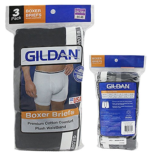 Gildan Men's 3-Pack Premium Boxer Briefs - Assorted Big 2X2