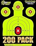 EASYSHOT Shooting Targets 18 X 12 inch. Shots are Easy to See with Our High-Vis Neon Yellow & Red Colors. Thick Silhouette Paper Sheets for Pistols, Rifles, BB Guns, Airsoft, Pellet Guns & More.