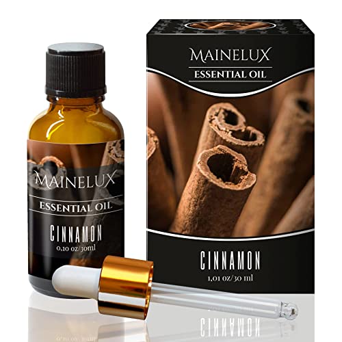 MAINELUX Canela Aceites Esenciales para Humidificador Difusor 1 x 30 ml,100% Puro Aceites Esenciales Naturales Aceite Perfumado, Aromaterapia.