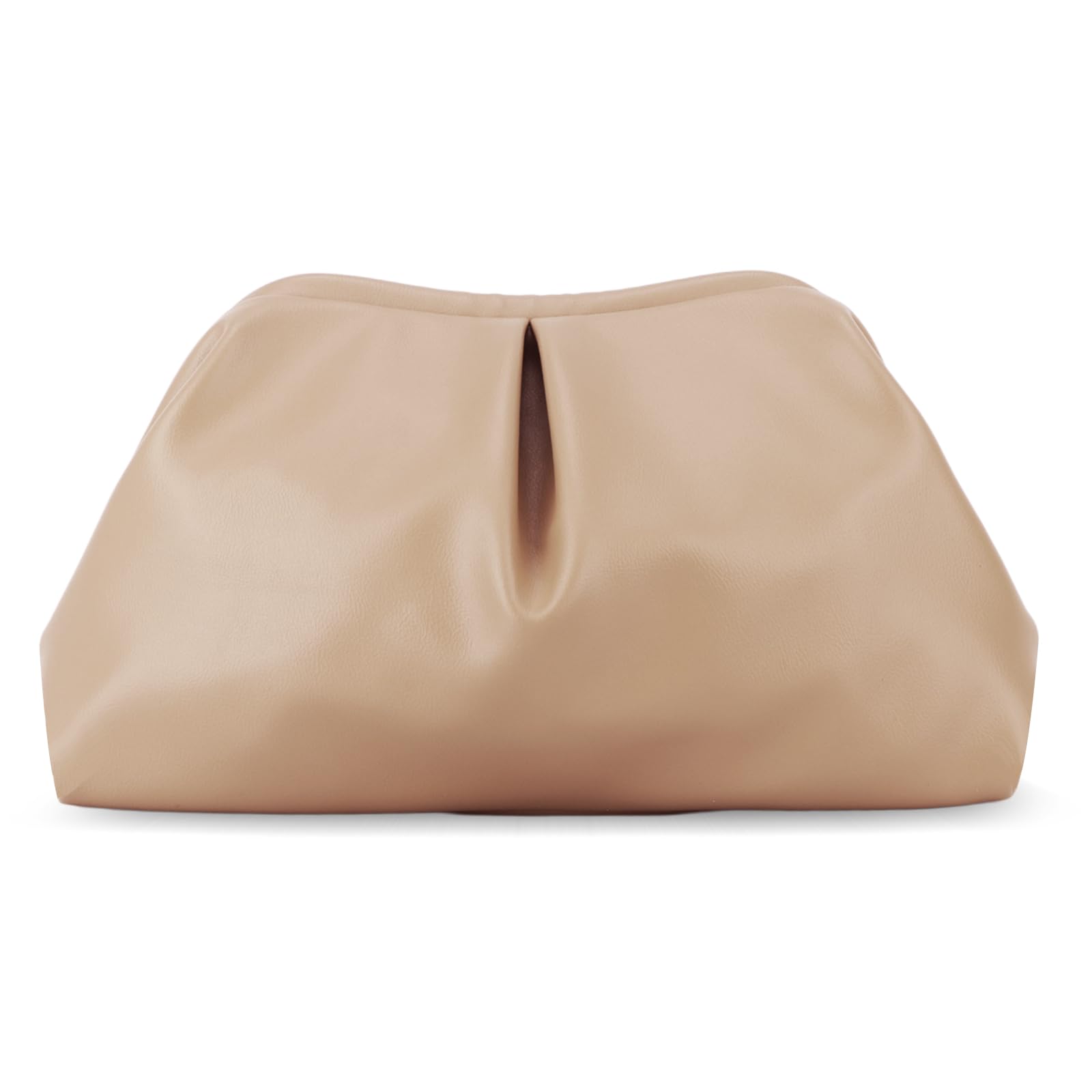 Emprier Soft Vegan Leather Clutch Purse for Women Dumpling Bag Pleated PU Evening Handbags for Wedding Party