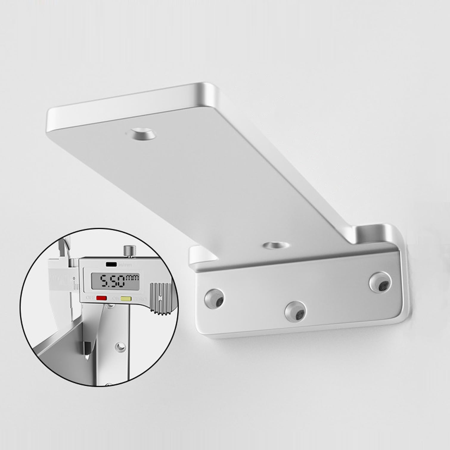 2 Pzs Soportes para Estantes Flotantes,Escuadras para Estanterias Pared Ocultos en Forma de L,para Hogar Oficina,Acero Inoxidable,Ahorra Espacio,Carga 400Kg (150mm)