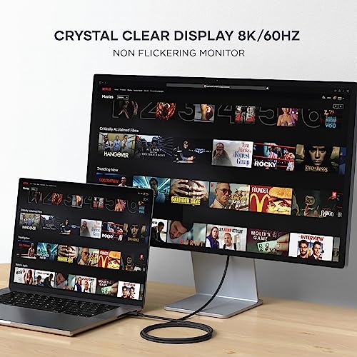 Câble USB-C Thunderbolt 4 Satechi PD 240W, transfert ultra-rapide 40 Gbps 8K - 5