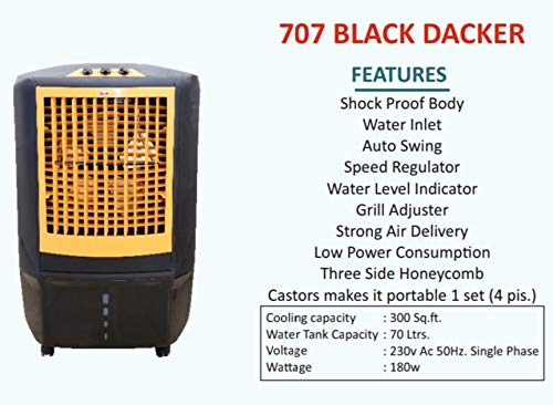 Image of 707 Black Dacker Air Cooler , 70 L