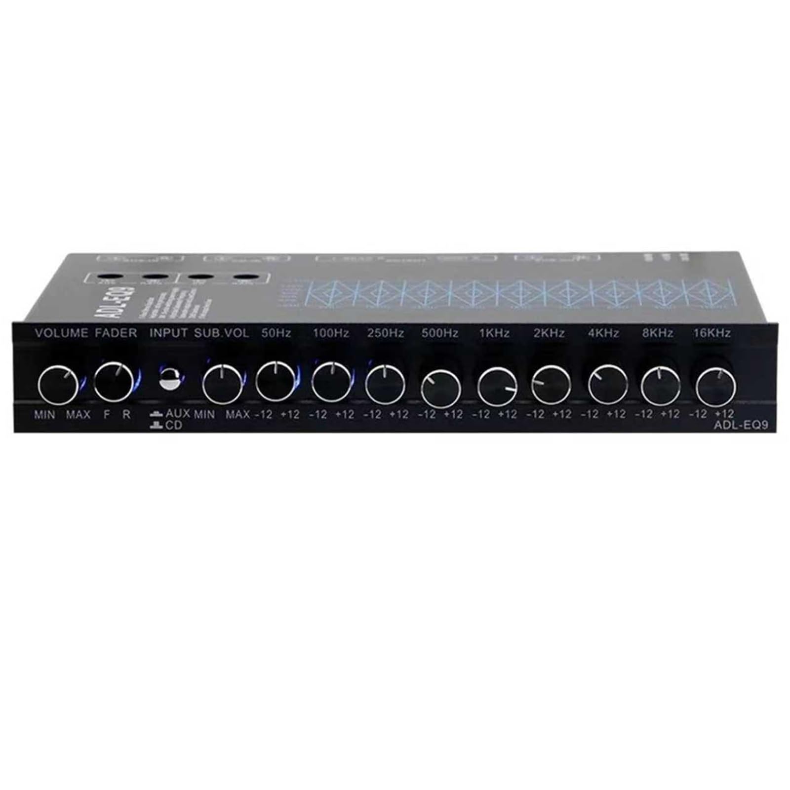 Grafischer Equalizer, 9-Band-Stereo-EQ For Autoradios, CD-/Aux-Eingänge, Verstärkungsregelung, Mit Front-/Rear- Und Subwoofer-Ausgang For Studio- Und Live-Sound