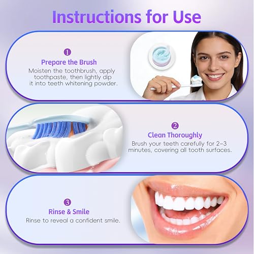 Image of Teeth Whitening Powder - Upgraded Pap + Hydroxyapatite Tooth Powder for Sensitive, Natural Teeth Whitening for Enamel Safe, Remineralizing Tooth Powder for Deep Clean Coffee Stain Removal