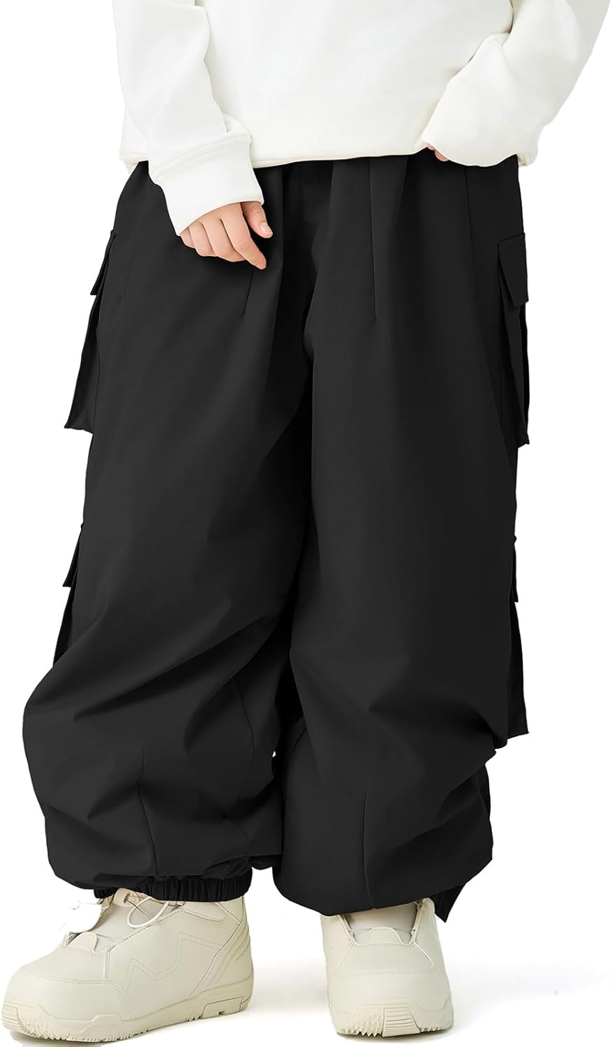 WOWULOVELY Mens Baggy Cargo Ski Pants Baggy Snowboard Snow Pant Loose Insulated Waterproof Windproof Unisex - Image 2