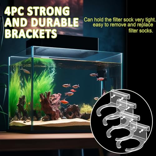 Image of Pre Sump Filter Sock Holder Mount Bracket 4 inch for Fish Tank Sump Saltwater Freshwater Aquariums