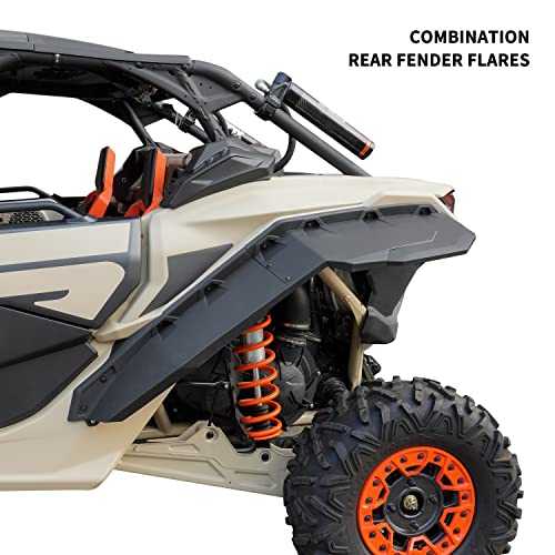 Image of XXL Wider Fender Flares for Can Am Maverick X3 / MAX All Models 2017-2025 Accessories, Front Rear Ultra Wide Extended Mud Flaps Mud Guards Replace #715002973