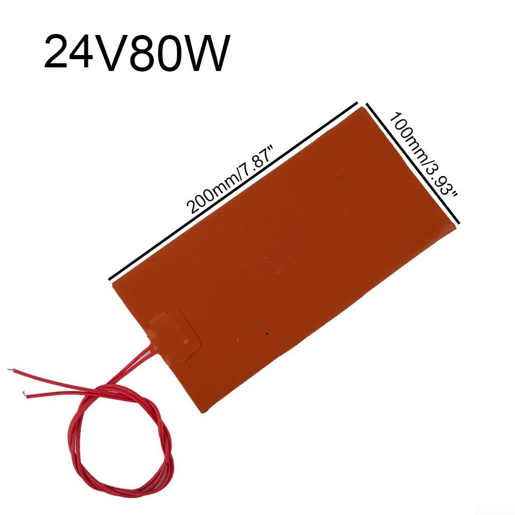 Hochwertige 20 x 15 cm Silikon-Heizplatte für stabile Temperaturen (20 x 10 cm 24 V)