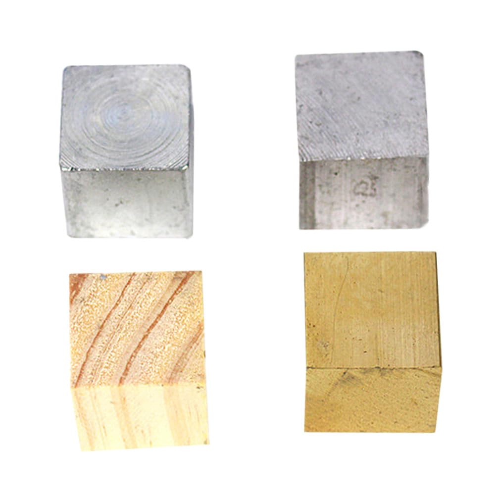 Holibanna Matériel Éducatif De Physique Ensemble De 4 Blocs De En Métal Cube De Cube D'aluminium Expérience De Comparaison De Instrument D'enseignement Scientifique