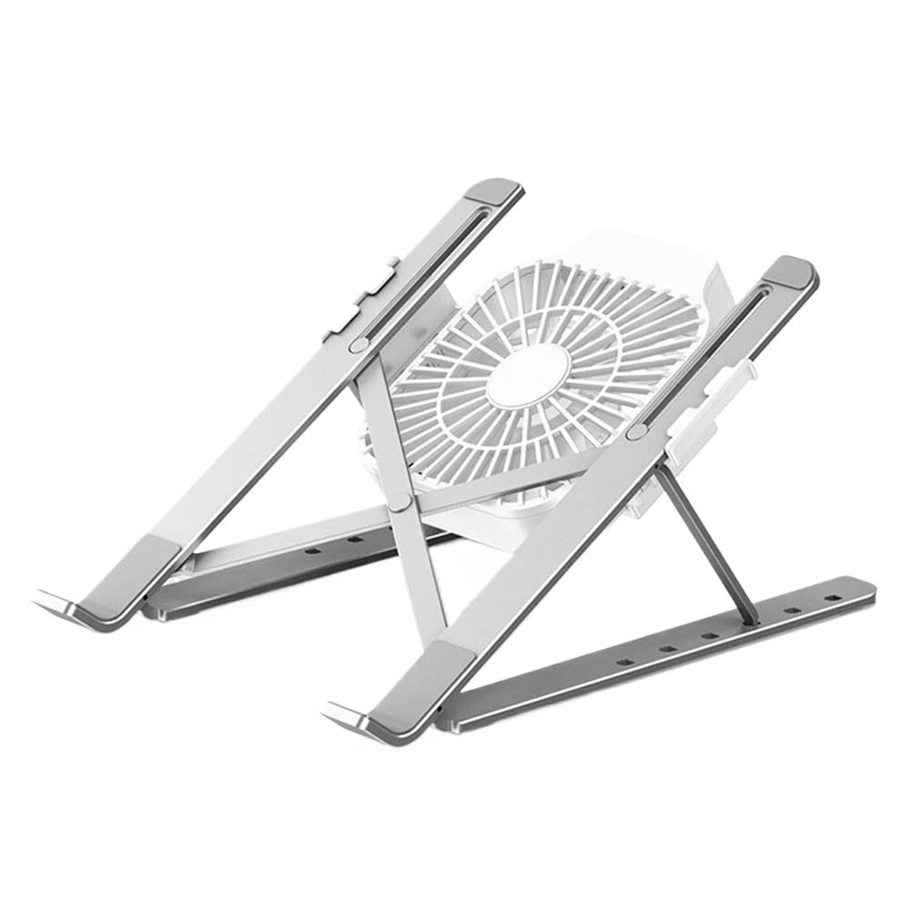 Soporte portátil escritorio plegable aluminio con ventilador refrigeración 8