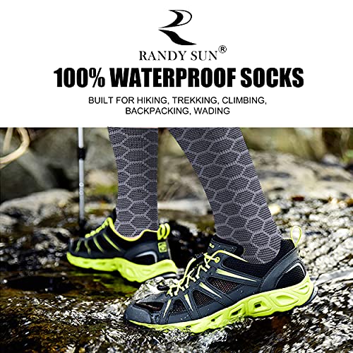 Image of RANDY SUN Waterproof Socks, Unisex Hiking Wading Trail Running Kayaking Crew Socks