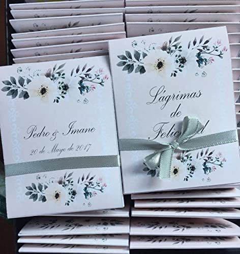 Pañuelos para Bodas. Lágrimas de Felicidad para los que lloran en las Bodas