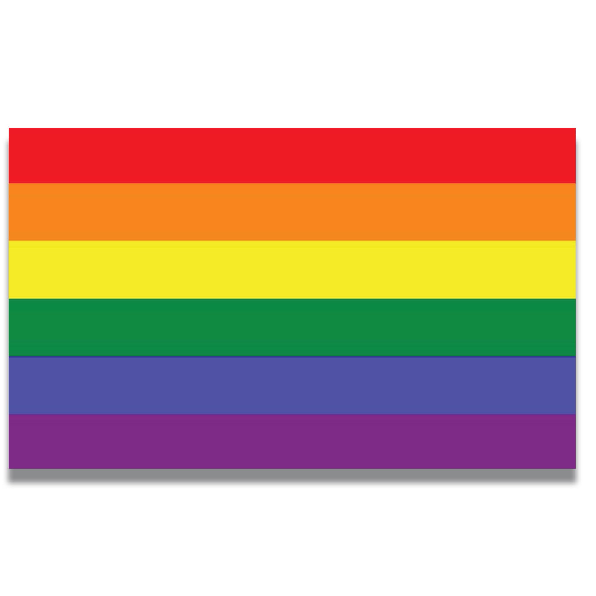 LGBTQ Rainbow Flag Car Magnet 5x8 Inch, Made in USA