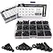 Comdox 500pcs Alloy Steel Socket Cap Screws Hex Head Bolt Nuts Assortment Kit with Box, M3 M4 M5 Thread Size, Black Oxide Finish