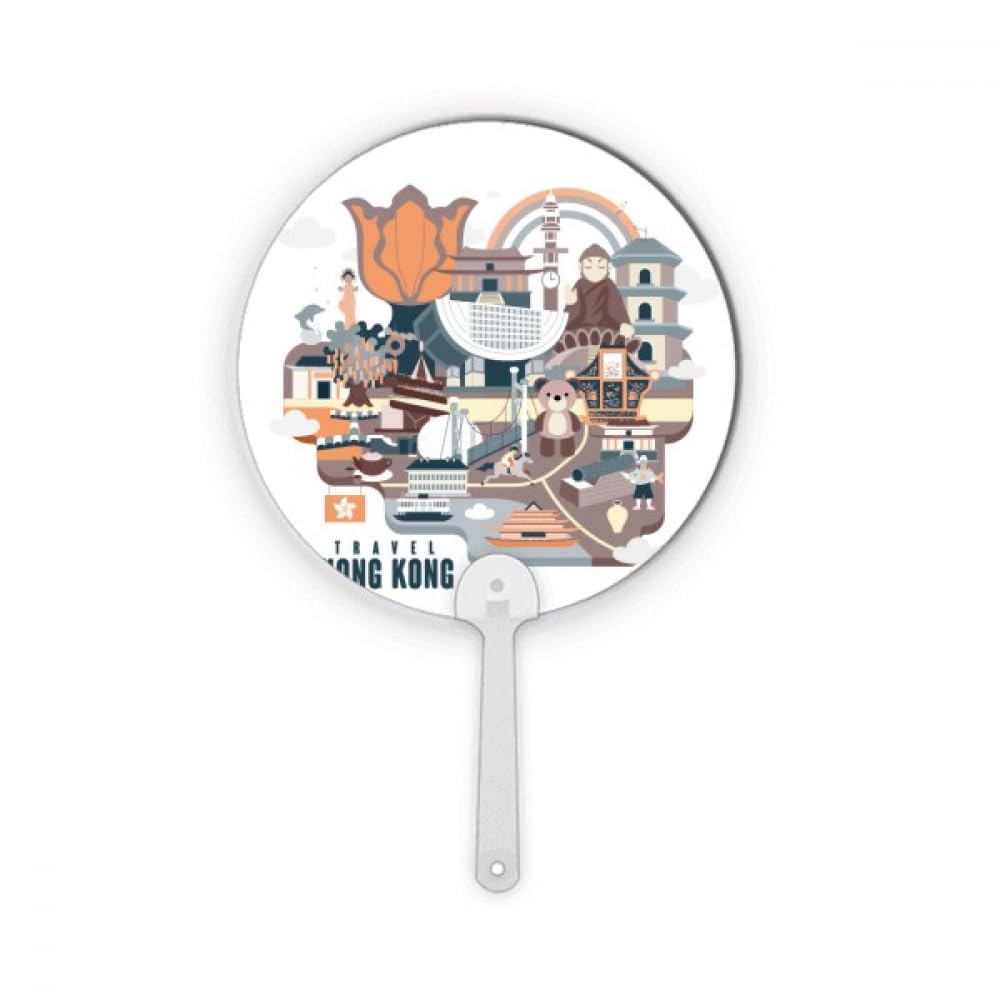 Fan portable rond pour terrasses de café et balades estivales artisanat