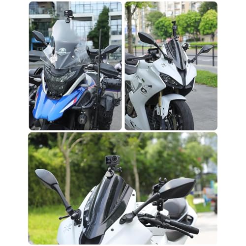 Image of ZORBES Motorcycle Windshield Mount Clamp Aluminum Clip for Insta360 X5 /X4 /Ace Pro 2 /Ace Pro, Motorcycle Bracket Clip for GoPro 13 for DJI Osmo Action 5 Pro Accessories