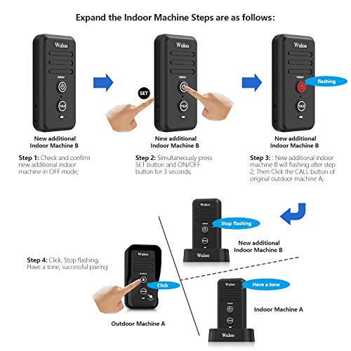 Image of Expandable for Wuloo Wireless Intercom Doorbell System, an Additional Indoor Unit for Expanding Wuloo Intercom Doorbell System(Only Indoor Unit, CAN NOT Work Without Outdoor Unit)