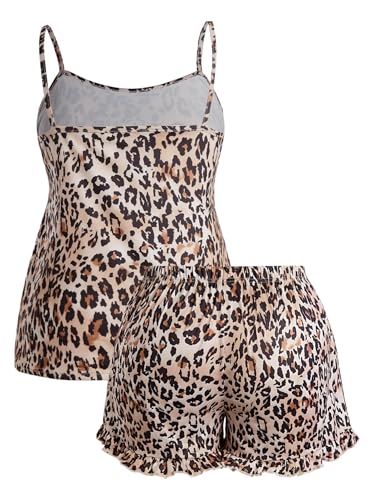 Image of SOLY HUX Women's Plus Size Pajama Set Cute Cartoon Print Sleepwear Cami Top and Shorts Loungewear