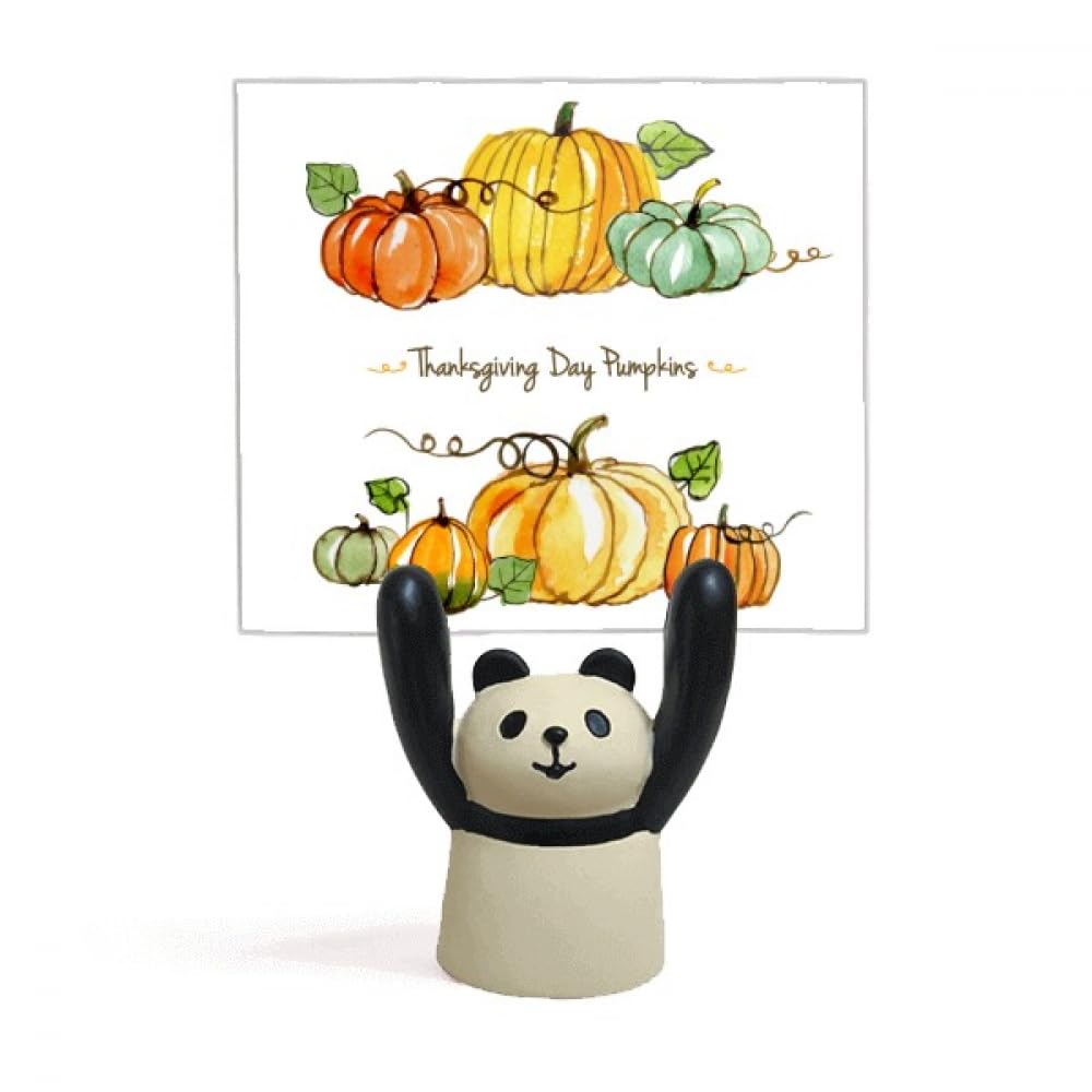 Support mémo citrouille et panda pour bureau, porte-note mignon de Thanksgiving
