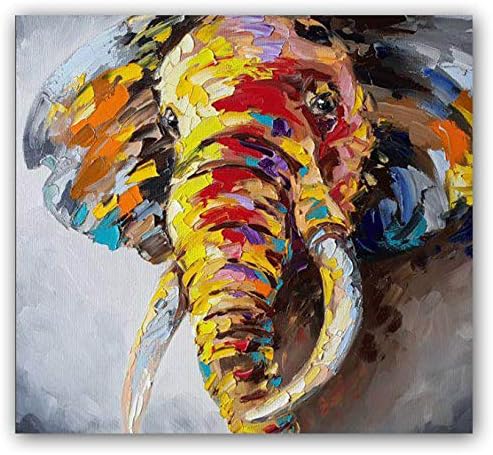 Amazon.com: Orlco Art Animal Canvas Paintings Colorful Elephant Wall ...