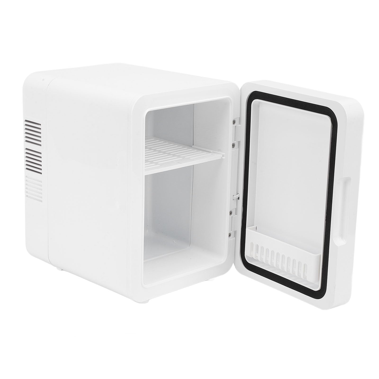 Asixxsix Mini Frigo, Frigorifero e Scaldavivande Portatile Frigorifero Personale per la Cura della Pelle con Specchio a Luce LED Regolabile, Piccolo Frigorifero da 6 Litri per la Cura
