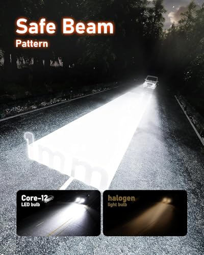 Image of Audio Wheels H1 Car LED Headlight Conversion Kit - 110W, 16000LM, Super Bright 6000K Cool White Light Bulbs, IP68, Plug-N-Play, 2-Year Warranty