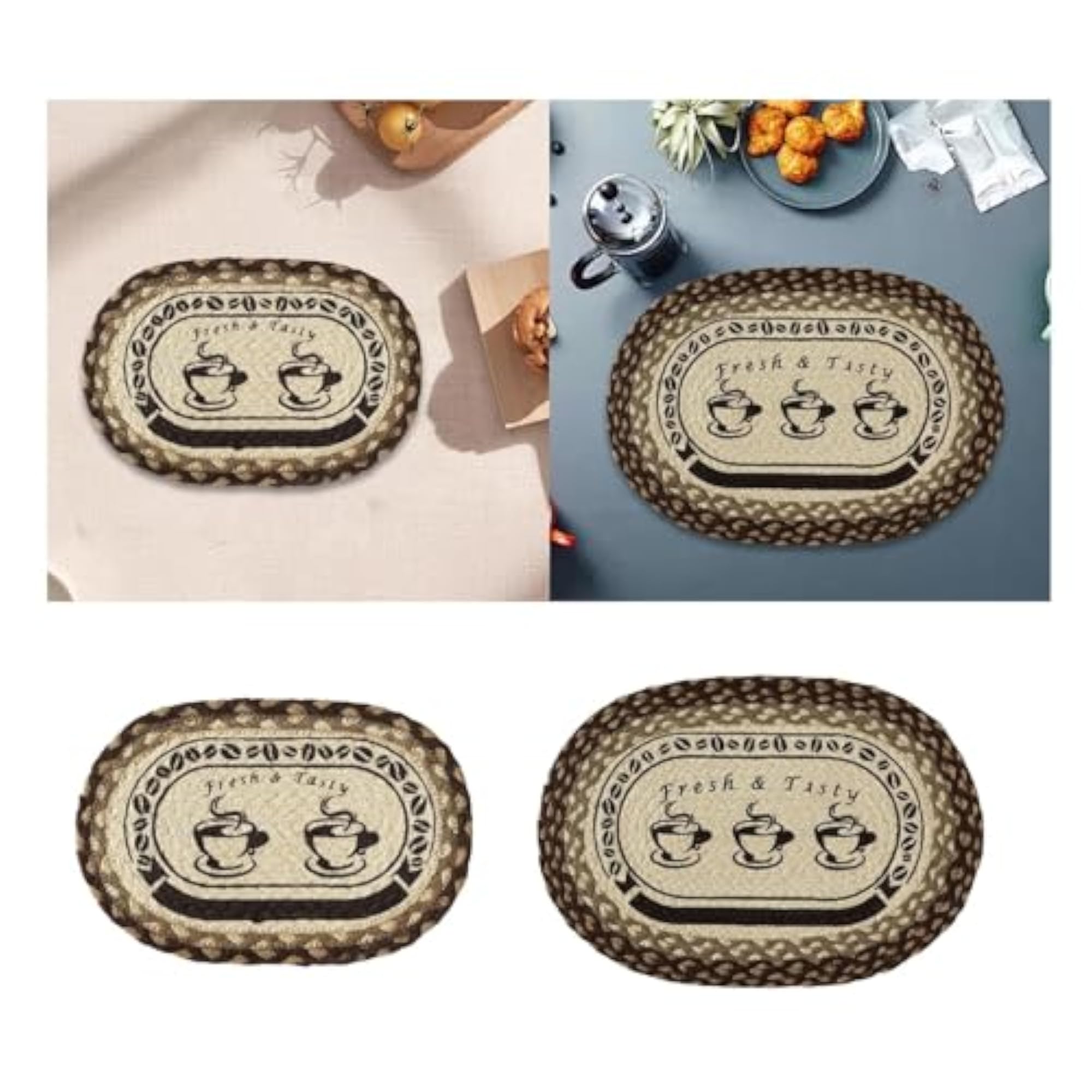 Handmade Woven Print Placemat for Coffee Table