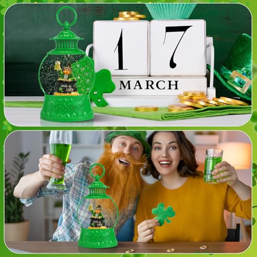 image for Aixuler St Patricks Day Snow Globe Decor,St Patricks Day Light Up Snow