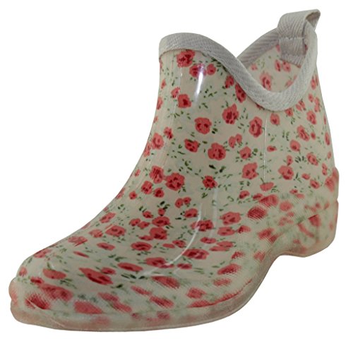 Hazel's Jewel Women's Ankle High Natural Rubber Rainboot & Gardenboot with Comfortable Insole