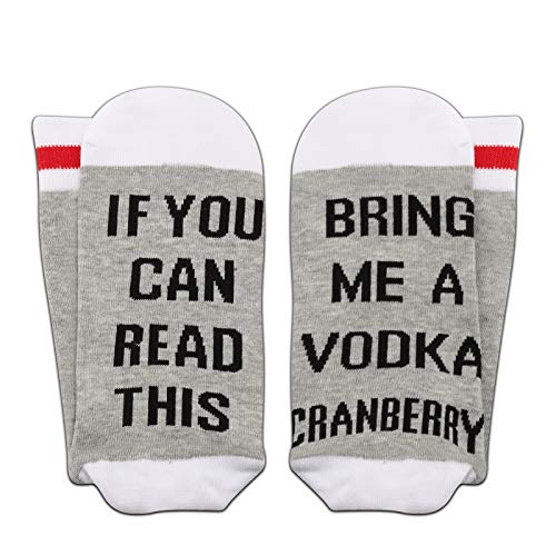 2 PAIRS VODKA Gift If You Can Read This Bring Me A VODKA Funny Novelty Socks For Vodka Lover3