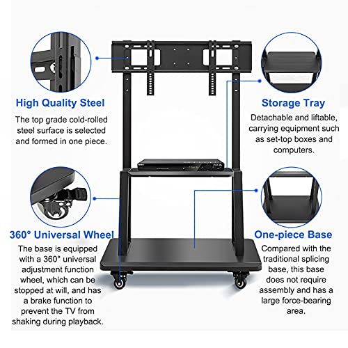 Soporte de piso negro para TV de 32 a 75 pulgadas miniatura 5