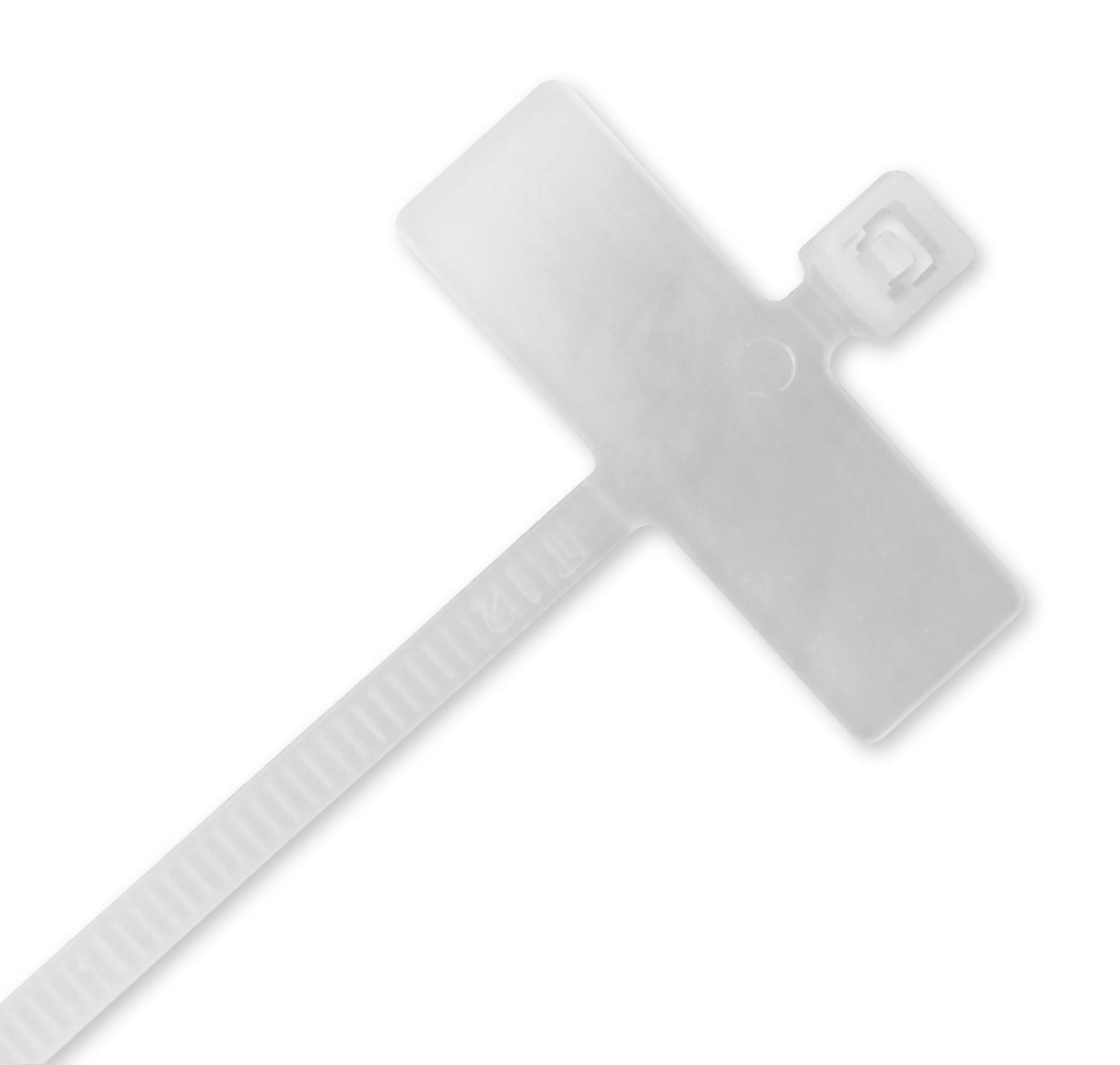 Hilltop Products Clear Natural Marker Ties 100Mm X 2.5Mm - Cable Tie Marker Write On Label Id Tag - Various Pack Sizes (100 Pc)