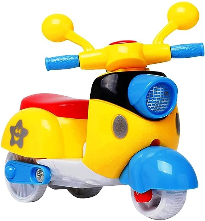 Aachoko Mini Scooter Toys for Kids Toddlers Baby Boys Girls Adults Seat Model Toys Steering Wheel Car Toy Track, Mini Motorcycle Toy Pull Back, Pack of 2 (Multi Color) (B0CVBFNHR1) Amazon Price History, Amazon Price Tracker