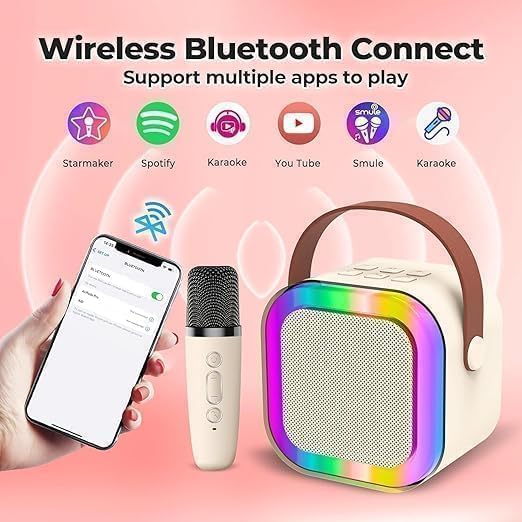 Image of Dislocati Microphone for Kids, Kids Toys for 3-15 Year Old Boys Girls Toys Age 3-12 Year Old Girls Boys Gifts Kids Microphone Girls Birthday Presents Karaoke Machine 2 Microphones Gifts for Girls