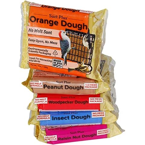 Suet Plus No Melt Suet Cake 5 Pack Variety of No Melt Suet Cakes for Wild Birds Cover