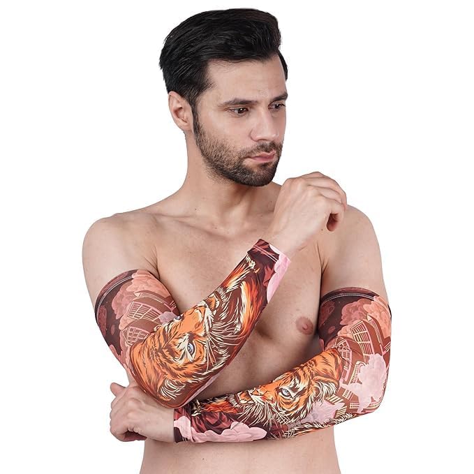 Image of Arm Sleeves Men & Women Sunlight Protection Protection from Dust, Pollution, Sunburn, UV Protection - Suitable for, Sports - Hand Summer Gloves (Pack Of 1)