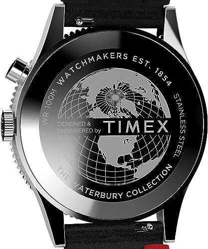 Image of Timex Waterbury 39mm Men's Analog Watch | Durable Stainless Steel Case | Day and Date Window | Durable Design | 100M Water Resistance