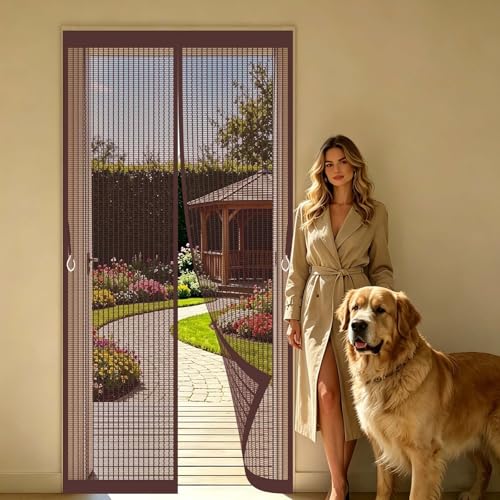 Moustiquaire magnétique fermeture automatique 126 x 220 cm pour porte de patio