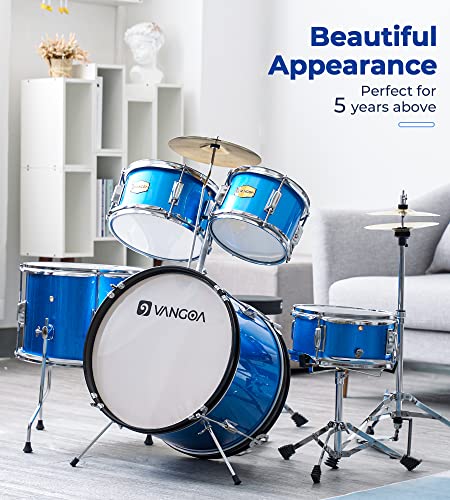 Vangoa Kit de Batterie Junior 16 » Enfant 5 Pièces Ensemble de batterie Acoustiques pour débutants avec tabouret de… - Les Beatles, Paul McCartney, John Lennon, RIngo Starr, George Harrison Vangoa Kit de Batterie Junior 16'' Enfant 5 Pièces Ensemble de batterie Acoustiques pour débutants avec tabouret de… – Image 4