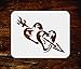 Produktbild Loves Arrow Schablone - 10 x 7,5 cm - wiederverwendbare Valentinstag Liebe Freundschaft Motiv Wandschablone Schablone Schablone Schablone Schablone