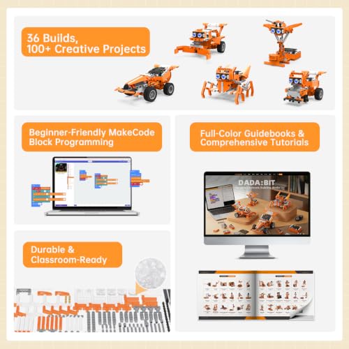 Image of Robot Building Block Kit for MakeCode Graphical Coding STEM Education Set