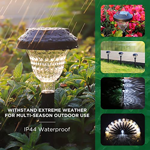 Hnes Super Bright 2 In 1 Solar Lights Outdoor Waterproof, Up To 12H Dusk To Dawn Garden Lights Solar Powered Auto On/Off, 10 Pack Led Solar Pathway Lights Decorative For Yard, Landscape, Walkway #TOP6