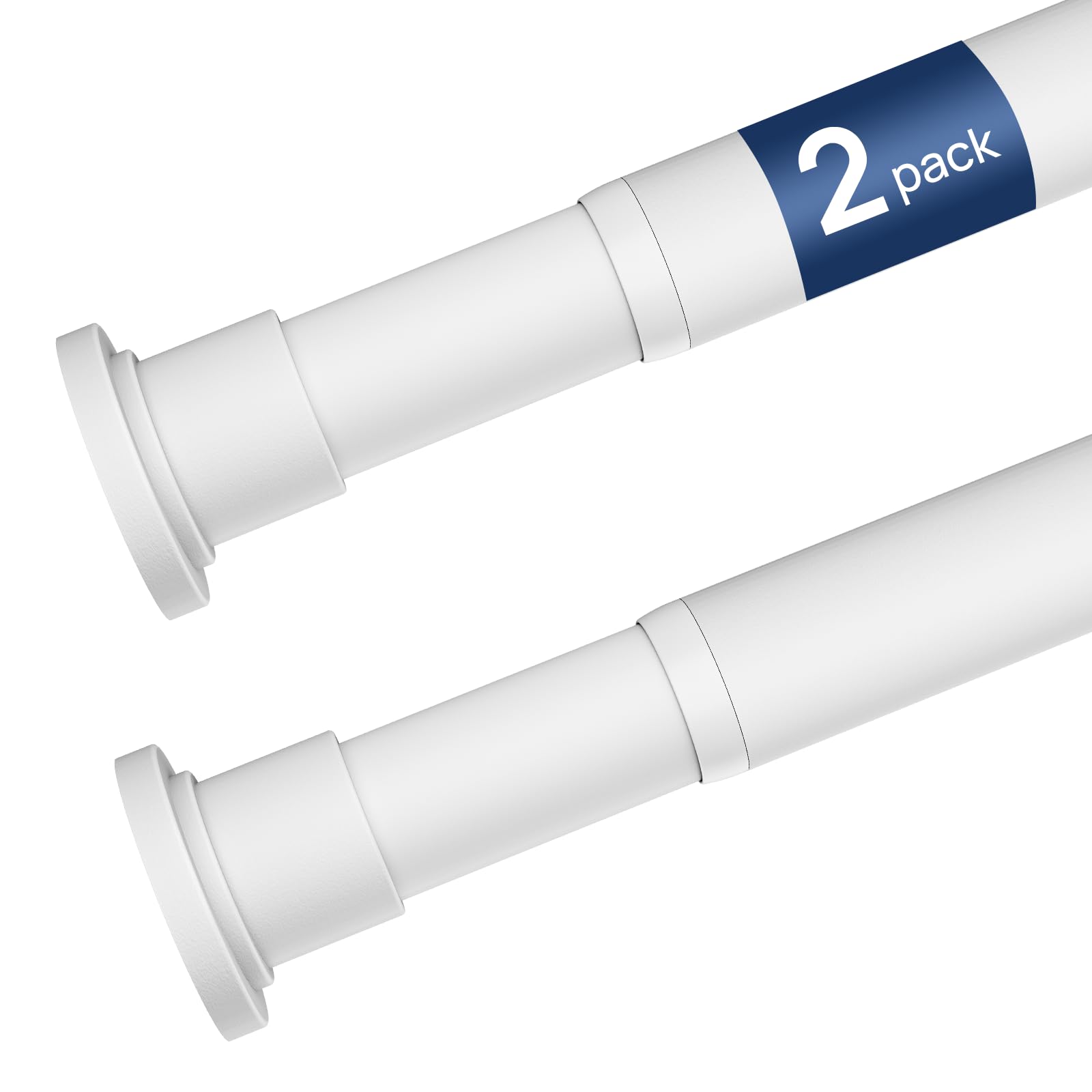ALLZONE Heavy Duty Tension Shower Curtain Rod, 42–78 in., 2 Pack