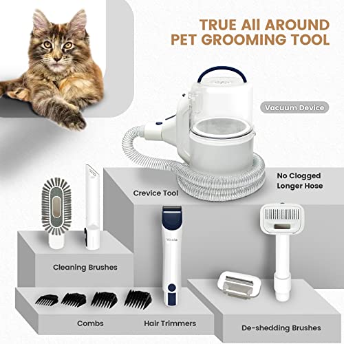 Yinole Pet Grooming Kit With Vacuum Suction - Dog Vacuum For Shedding Grooming With Professional Proven Grooming Tools For Dogs, Cats, And Other Animals - 99% Pet Hair Collection With 2.5L Capacity #TOP5