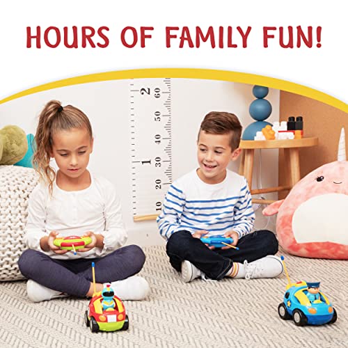 Prextex 6601/6602 2 Pack Cartoon Remote Control Cars - Police Car And Race Car For Toddlers - Rc Cars For Kids With Different Frequencies - Easy Remote Control Toy For Boys And Girls thumb #5