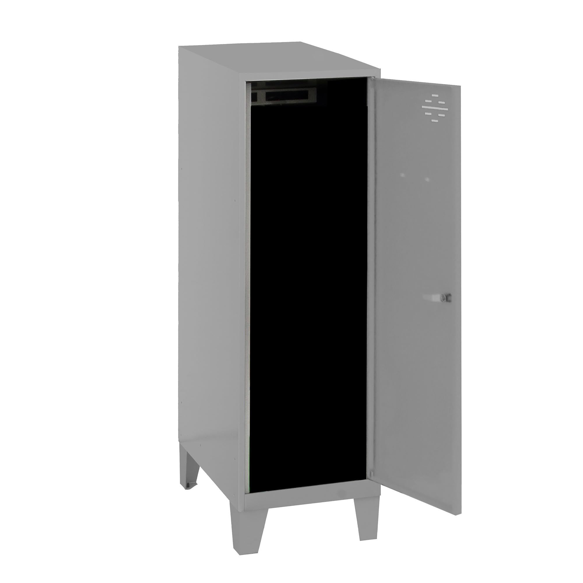 Simon Rack Armoire Métallique de Rangement Garage et Atelier, 4 Étagères, 2 Portes, 1800x600x400 mm, Serrure à Clé, Gris - Simonlocker