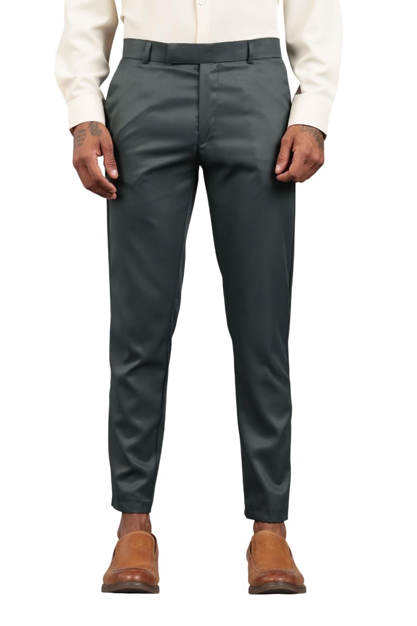 Regular Fit Formal Pants for Men - Durable Stitching, Professional Business Office, Party and Casual Wear-image-35